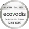 Médaille EcoVadis Silver, zatsit dans le top 15%